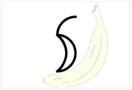 BlissNatural Flash Card: banana