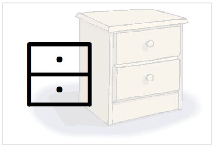 BlissNatural Flash Card: Chest of Drawers