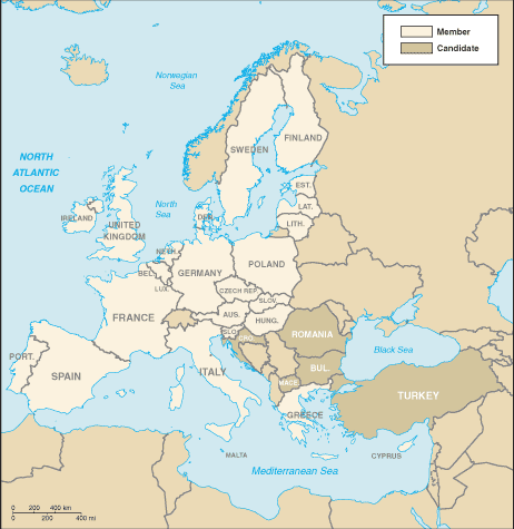 Map of the European Union