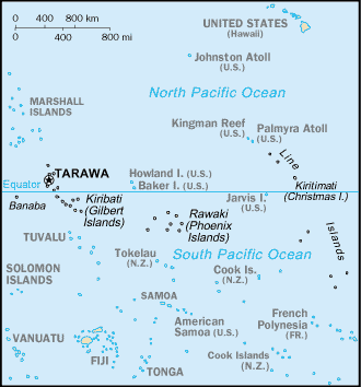 Map of Kiribati