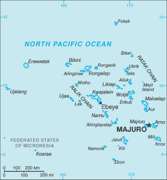 Map of the Marshall Islands