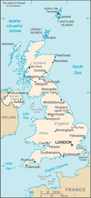 Map of the United Kingdom