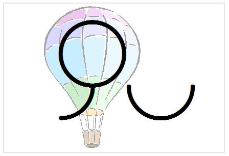 BlissNatural Flash Card: Hot Air Balloon