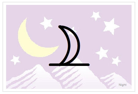 BlissNatural Flash Card: Night