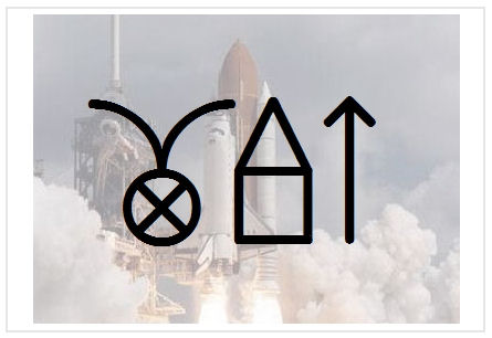 BlissNatural Flash Card: Space Shuttle